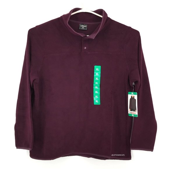 32 Degrees Heat Sweater Womens XL Purple 1/4 Snap Arctic Fleece Sweatshirt - Picture 2 of 15